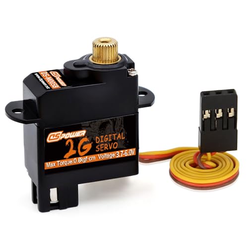 Image of 2PCS 2G Micro Servo,Digital Servo Mini Servo,Metal Gear Coreless Motor for Airplanes Fixed-Wing Helicopter Boat Plane Robot Model Toy Aircraft (JR2.54)