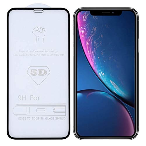 Film de protection d'écran iPhone XR en verre trempé 5D colle complète dureté 9H