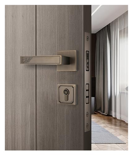 Serrure silencieuse contre le bruit de porte de chambre en laiton - 2