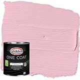 Glidden One Coat 1 qt. Rose Melody/Pink Flat Interior Paint with Primer
