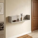 Dmora Torrede Regal, 68 x 15 x 15 cm, Beige, EIN Regalboden, Tragkraft 5 Böden