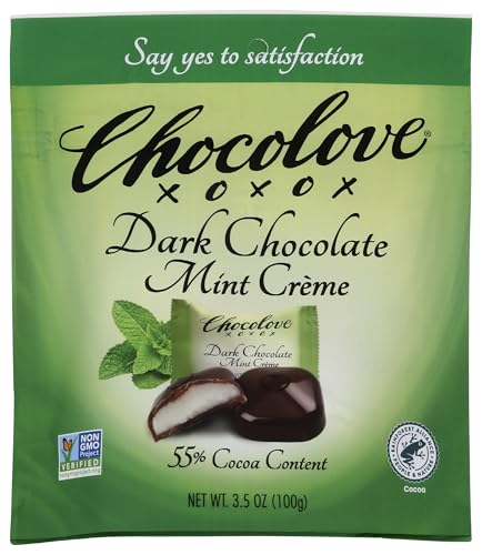 CHOCOLOVE Dark Chocolate Mint Crème Bites, 3.5 OZ