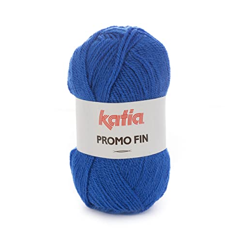 Listado de Ovillos - los preferidos. 43 Katia Promo-Fin Azulina (163) - Ovillo de lana (50 g/aprox. 170 m)