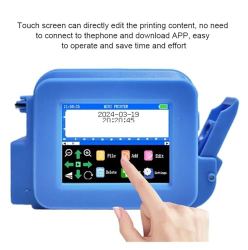 Mini imprimante jet d'encre de poche bleu impression logo et image