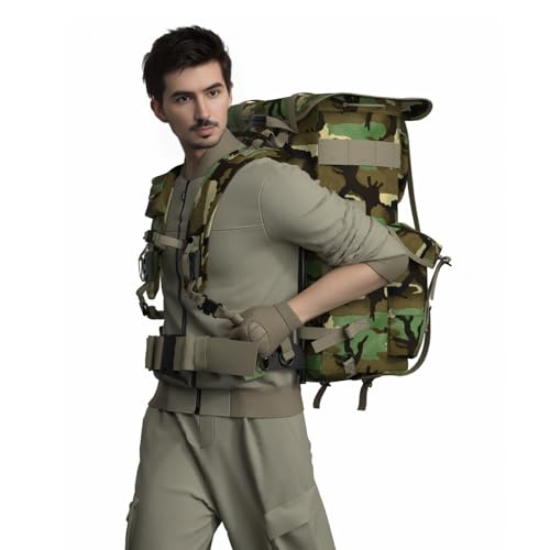 MT Military Alice Pack Large Army Survival Combat ALICE Rucksack Backpack 55L Woodland