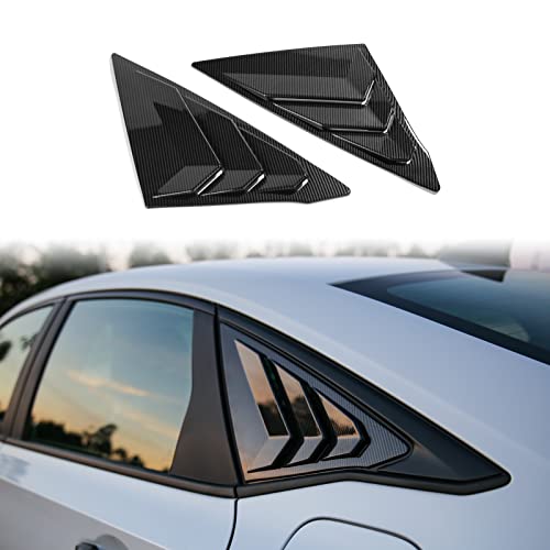 CKE for 11th Gen Civic Sedan Rear Side Window Louvers Air Vent Scoop Shades Cover Blinds Sport Exterior Sticker for Honda Civic 2022 Accessories LX EX Sport Touring - Carbon Fiber Grain
