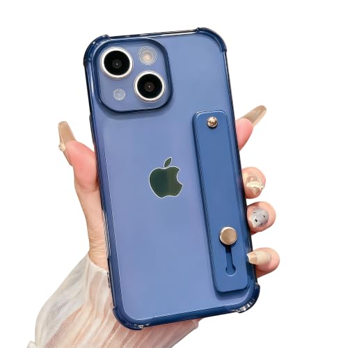 siduater for iPhone 14 Case with Strap Holder Stand - Navy