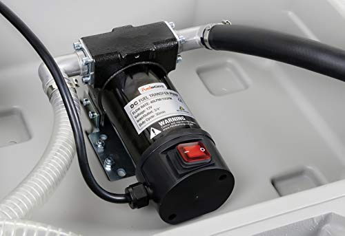 Fuelworks Fuel Box Transfer Pump Kit Portable 10Gpm/40Lpm (For Diesel Only) Heavy Duty Electric Self-Priming Dc 12V Alligator Clamps Includes Aluminum Manual Nozzle, Delivery & Suction Hose & Filter #TOP5