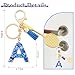 Navy Sugar Sports letter A keychain accessories with badminton racket pendant - bag charm and gift fashion accessory, suitable for sports enthusiasts