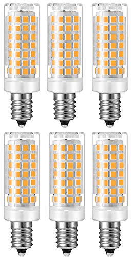 Bulbright6 Pack LED Corn Light Bulb 6W, E14 Socket, 6000K Cool White, 500 Lumen, LED Bulb for Indoor Outdoor Garage Factory Warehouse Backyard Garden (Cool White 6000K)