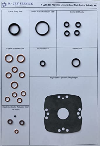 Kit reparación divisor de flujo Bosch KE-Jetronic de 4 cilindros en aluminio