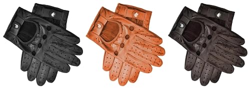 SURAWIL Mens Thin Touchscreen Leather Gloves