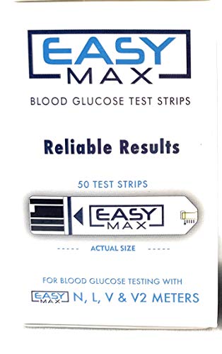 EASYMax Blood Glucose Test Strips Mail Order box 50 Ct.