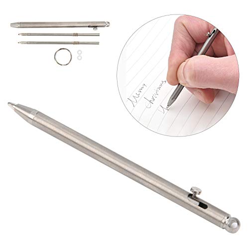 VBESTLIFE Mini Pen Pure EDC Portable Keychain Pen Sign Ballpoint Writing Instrument (Silver) - Image 4