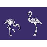 Schablone 2 Flamingos Rayher 45085000 Schablone 2 Flamingos, DIN A5, 1 Schablone Plus1 Rakel im, Div. Materialien, Blau, 26 x 16 x 0.1 cm