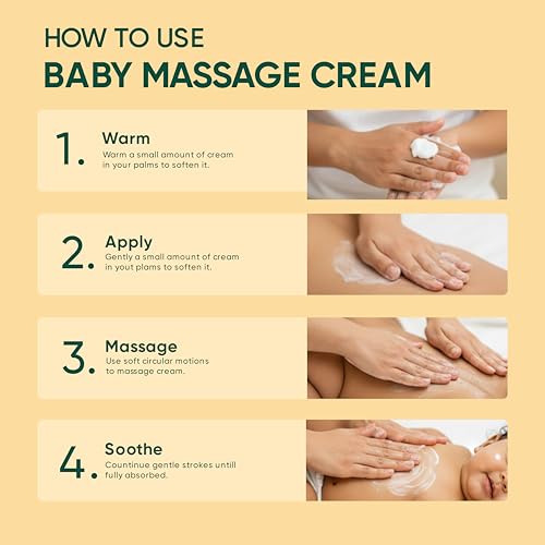 Image of Pure Aura Baby Massage Cream 100g, Pack of 3 - Doctor Recommended Ayurvedic Baby Cream with Natural Herbs | Chemical-Free Nourishing & Soothing Care for Newborns & Kids