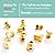 MEANHDAG Grill LP Gas Conversion Kit for Weber, Brass Jet Nozzle for Propane LPG, DIY Burner Replacement Part Orifice Can Drill Out, 10 PCS, Orifice Hole Size 0.5mm=0.02 "=24AWG, M6x0.75mm