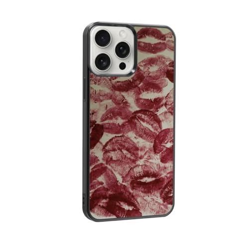 qizjio Lips Phone Case Shockproof Protective Kiss Lipgloss Phone Cover for iPhone 16 Pro Max