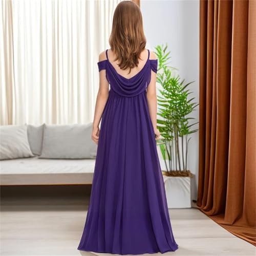 Junior Bridesmaid Dress Chiffon Flower Girl Dress Ruffles Princess Pageant Dress Party Ball Gowns for Girls3