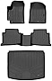 SMARTLINER Custom Fit Floor Mats & Cargo Liner Behind 2nd Row in Lower Position Compatible with 2021-2023 Kia Seltos (No SX Models)