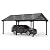 Sunjoy Carport 12 ft. x 20 ft. Outdoor Gazebo Heavy Duty Garage Car Shelter with Powder-Coated Steel Roof and Frame by AutoCove, Gray and Dark Gray