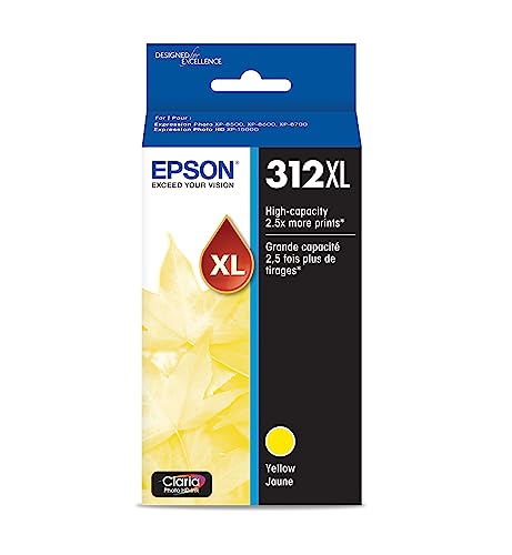Image of Epson 312 Claria Photo HD Ink High Capacity Light Magenta & Yellow Cartridges (T312XL620-S & T312XL420-S) Works with XP-8500, XP-8600, XP-8700, XP-15000