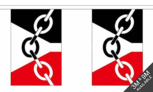 Flagtex Black Country Giant Fabric Bunting – 18.25m with 30 Large Flags – Premium Indoor & Outdoor Decoration