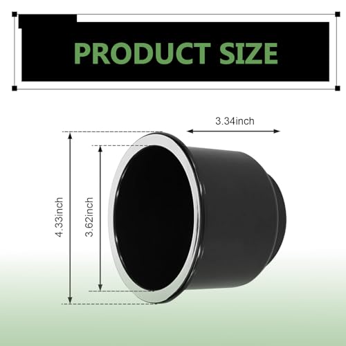 Portavasos Universal para Auto 2 Piezas Negro miniatura 2