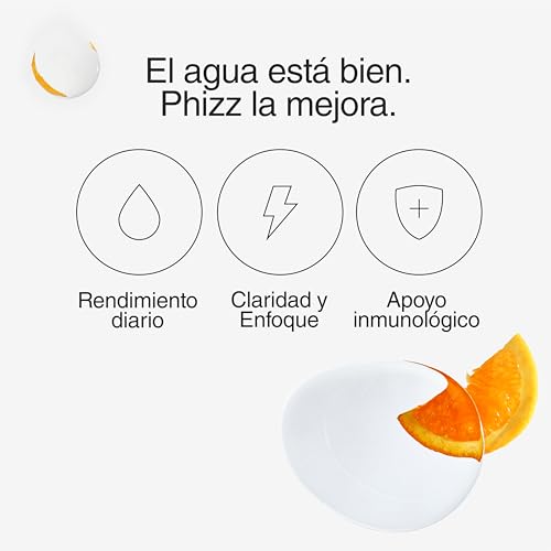 Miniatura 5 de Phizz Electrolitos, Multivitaminas E Hidratación Efervescente 20 Comprimidos - 18 Vitaminas Y Minerales, Vitamina C, Vegetariano Y Bajo En Calorías Naranja, 20 Pastilla