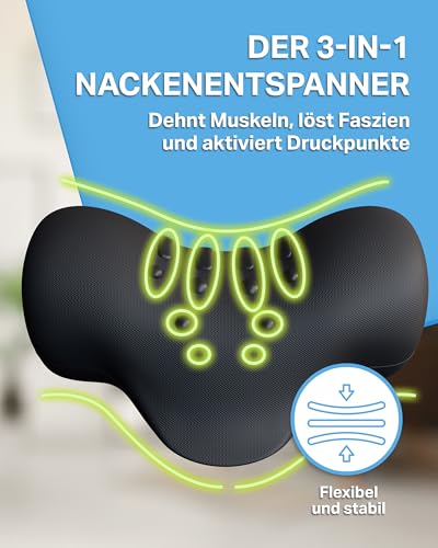 WELLENGOLD Nackenstrecker - Orthopädischer Nackendehner bei Schulter & Nackenschmerzen - Premium Cloudy Neck Stretcher für Nackenbuckel & Buckel Korrektur - Nackenwolke mit dt. Anleitung & E-Book
