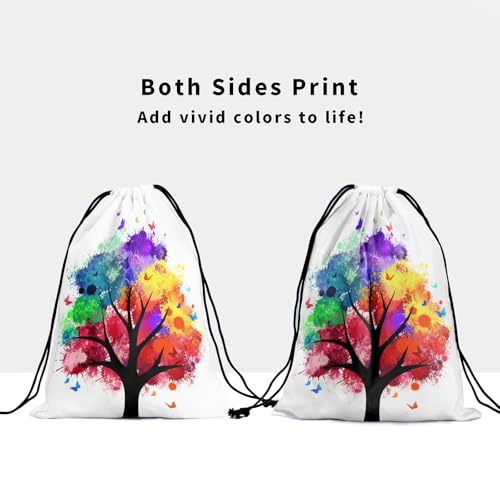 Image of Nerxy Art Grip Bag - Colorful Tree Gymnastics Grip Bag Gymnasts Gym Bag Artist Drawstring Gift Bag Gym Storage Pouch for Sports Party Favors