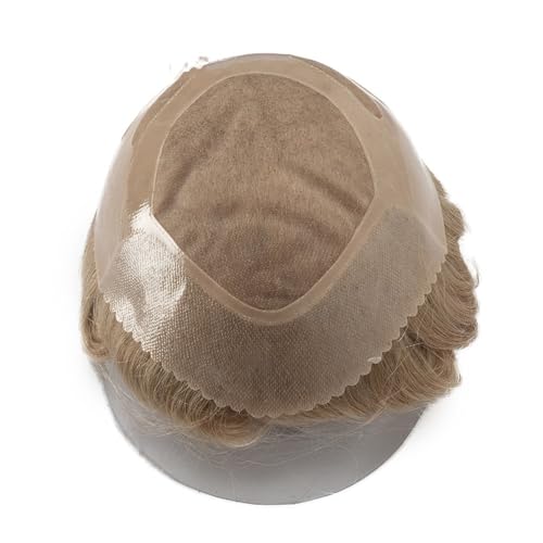 Toupet de cheveux humains blond médium prothèse haut de gamme - 5