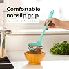 DI ORO Silicone Ladle & Spoons for Cooking – Large Kitchen Spoons for Mixing, Serving, & Stirring - Soup Ladle with Wide Bowl - High Heat Silicone Kitchen Utensils for Nonstick Cookware Safe (Mint) #3