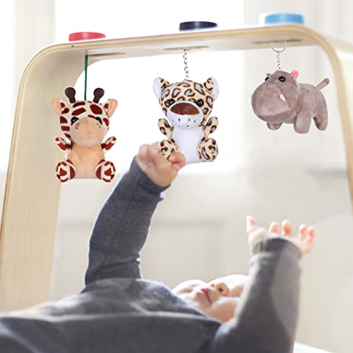 Beupy 12Pcs Cute Animal Plush Toy Set Cozy Stuffed Stuffed Animal Keychain Set Goodie Bag Fillers, Carnival Prizes Great Gift For Kids Easter Egg Filter Party Favors #TOP7