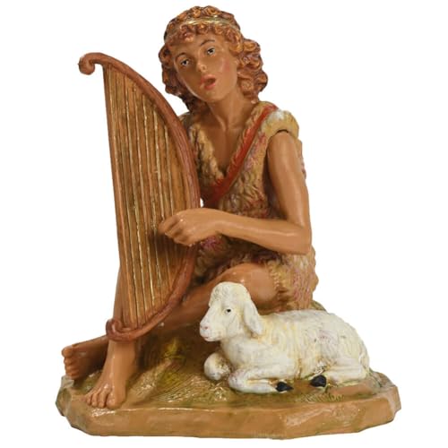 Fontanini Statuine Presepe Pastore Con Arpa Categoria 19Cm (Cod.394)