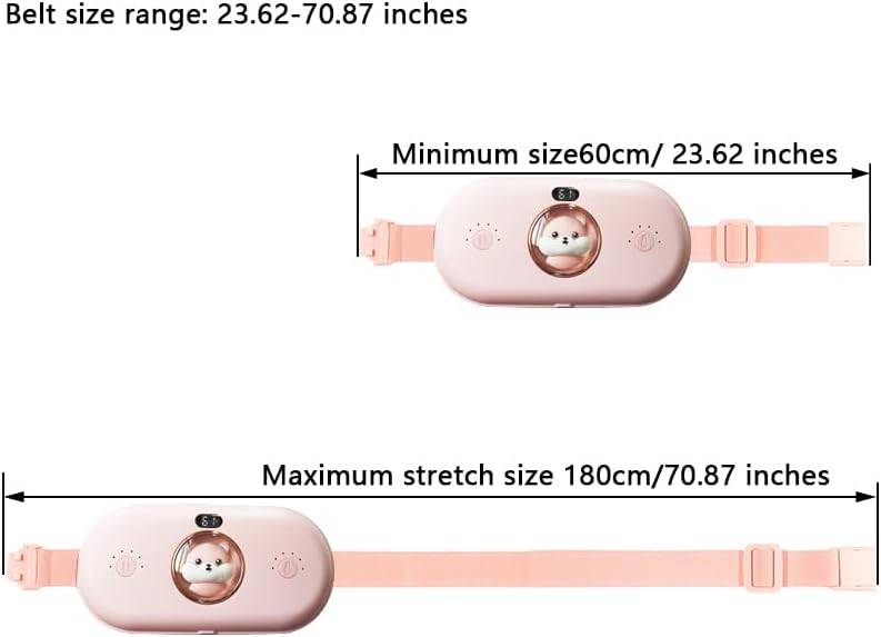 Heating Pad for Period Cramps, Portable Cordless Electric Belt Pain Relief Device with 6 Heat Levels and 12 Massage Modes, Menstrual Cramps and Cold, Gets Hot Tools Are Suitable For Women, Girls Gifts - Image 7