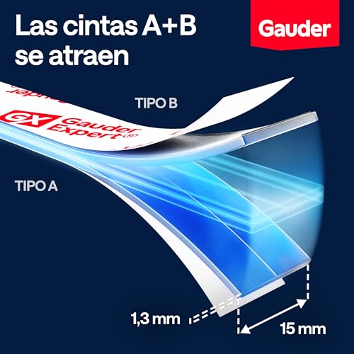 Miniatura 4 de Gauder Cinta Magnética A B Para Mosquiteras - Tiras Magnéticas Autoadhesivas Con Fuerte Atracción Mutua - Cinta Con Parte Complementaria Y Adhesivo Fuerte 3 3 M