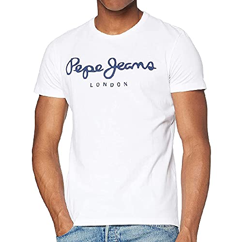 Pepe Jeans Original Stretch Men's T-Shirt Slim Fit Short Sleeve White (White), M