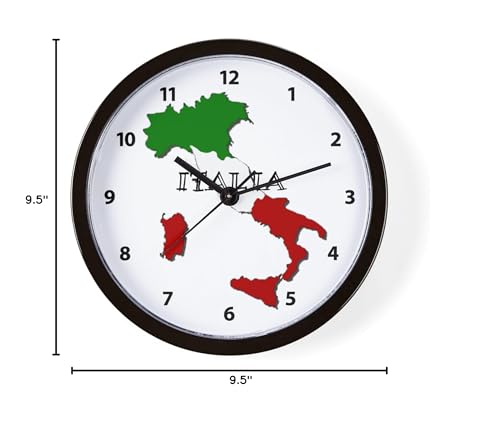 Reloj de Pared CafePress con Diseño de Italia 10 pulg miniatura 6