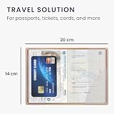 kwmobile 1 x etui ochronne na paszport z PCW i tworzywa sztucznego z nadrukiem 3D etui na paszport dla mężczyzn i kobiet niezbędne akcesoria podróżne zatwierdzone czerwone/białe/szare, A5