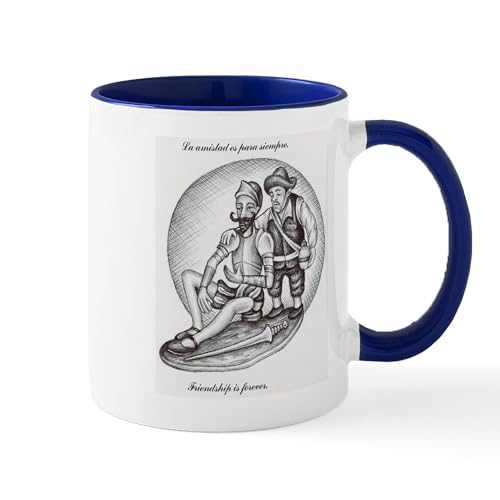 Taza de cerámica Don Quixote y Sancho 11 oz miniatura 1
