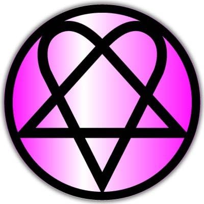 HIM Heartagram vynil car sticker 4" x 4"