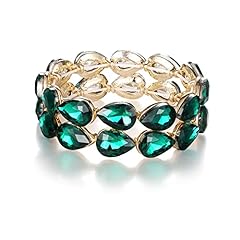 Emerald Color Gold-Tone