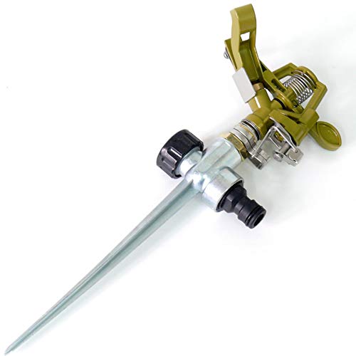 Amslight Impulsregner Rasensprenger Metall Kreisregner 360° Sprinkler