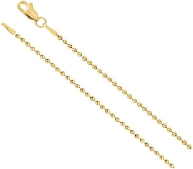 14k Yellow Gold 1.5mm Bead Chain 