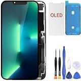 ZOETEC Morbido schermo OLED di ricambio per iPhone 13 Pro Max (non LCD) 6,7 '' Full HD Display COF Touch Screen Digitizer Frame Assembly con kit di strumenti di riparazione, adesivo impermeabile