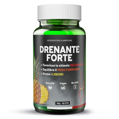 Drenante Forte - 5000gdu | Bromelina Forte Drenante - Pancia Piatta - Gambe Leggere - Cellulite...