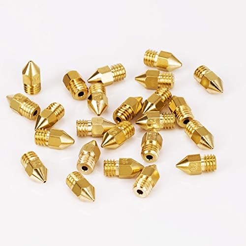 LUTER 24PCS MK8 Extruder Nozzles 3D Printer Nozzles 0.2mm, 0.3mm, 0.4mm, 0.5mm, 0.6mm, 0.8mm, 1.0mm with Free Storage Box for Makerbot Creality CR-10 Ender 3 5