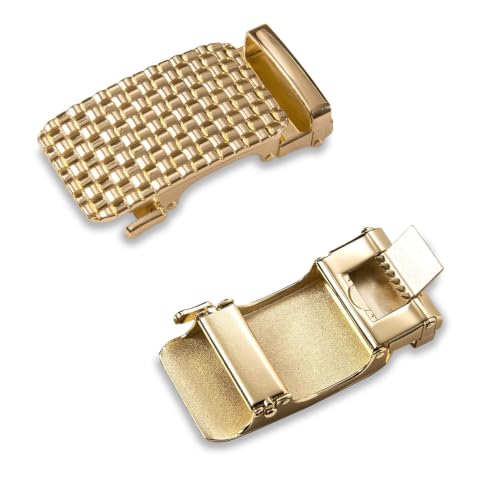 Image of Dubulle Designer Men's Belts, Ratchet Leather Sliding Buckle Dress Belt