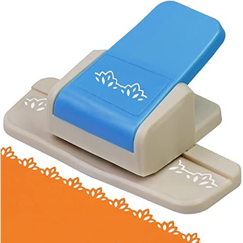 ECOHU Border Punch, Border Edge Craft Punch, Flower Design Embossing Punch, Tools Scroll Punch for Scrapbooking, Wedding Cards, Decoration and DIY Arts. (Patten-1) Cover